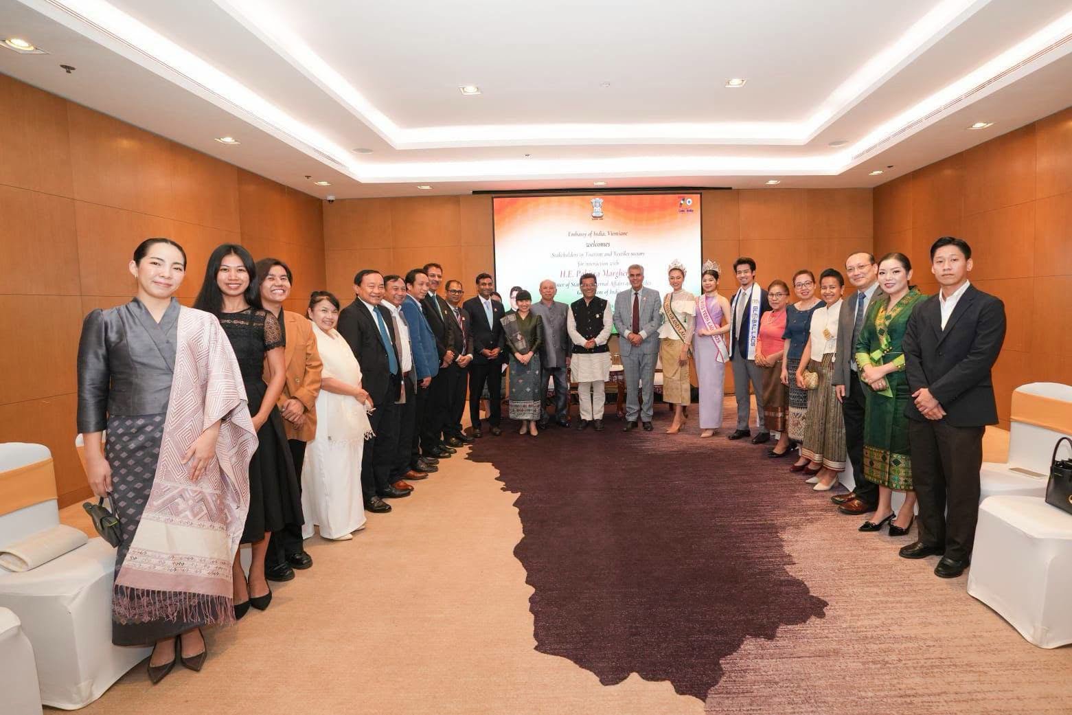 Hon’ble Minister of State for External Affairs & Textiles, Shri Pabitra Margherita, had a productive interaction with prominent stakeholders from the tourism and textile sectors of Lao PDR in Vientiane, Explored avenues to enhance bilateral trade, promote sustainable tourism, and revive traditional textile links. Our shared and rich civilizational heritage offers immense potential to boost economic synergy, create livelihoods, and deepen business-to-business (B2B) connect.