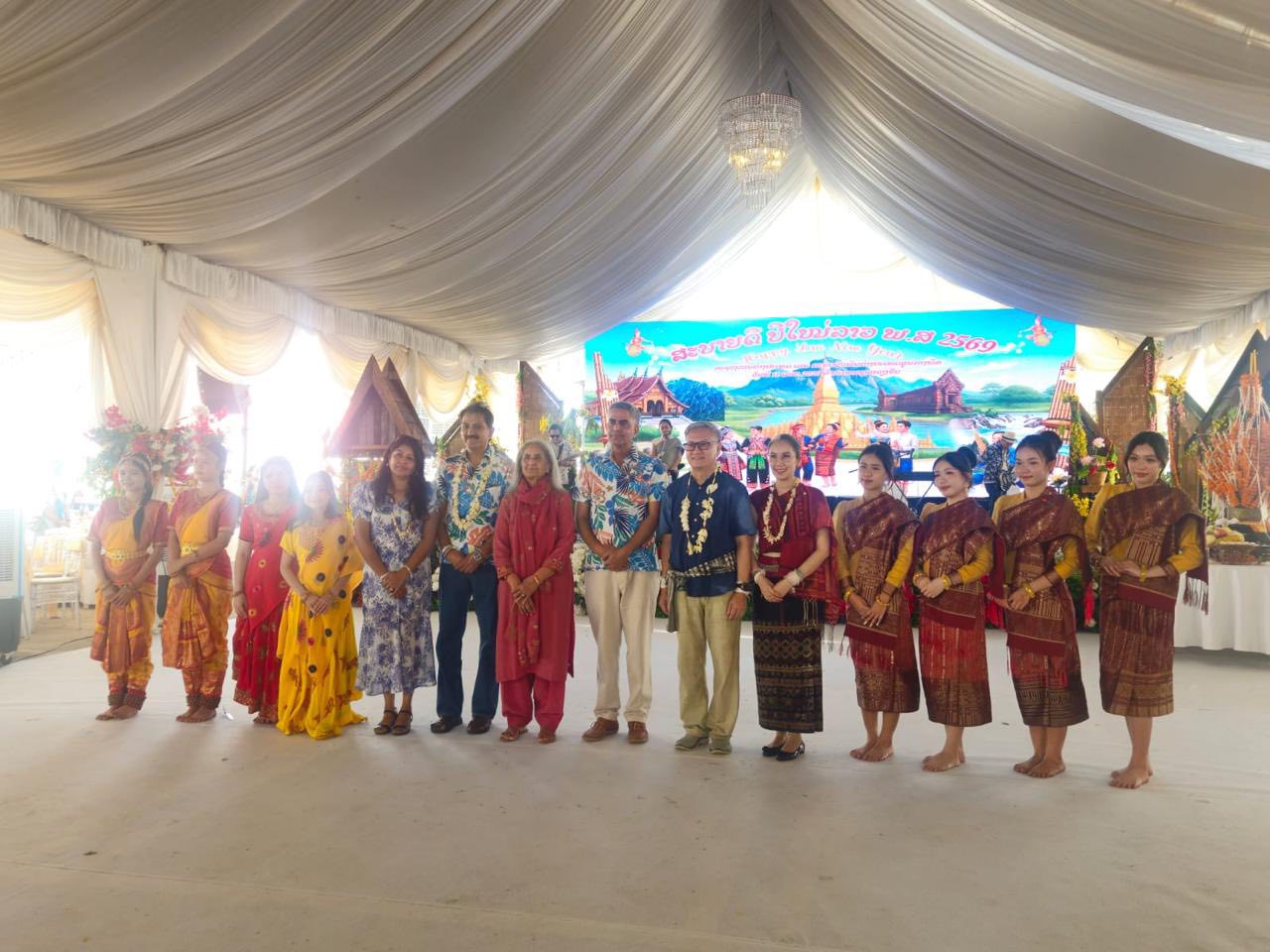 The talented children of Sri Sathya Sai School Sri Sathya Sai School Lao PDR showcased a beautiful Indian dance performance at the Pi Mai (Lao New Year) celebration organized by the Ministry of Foreign Affairs, Lao PDR