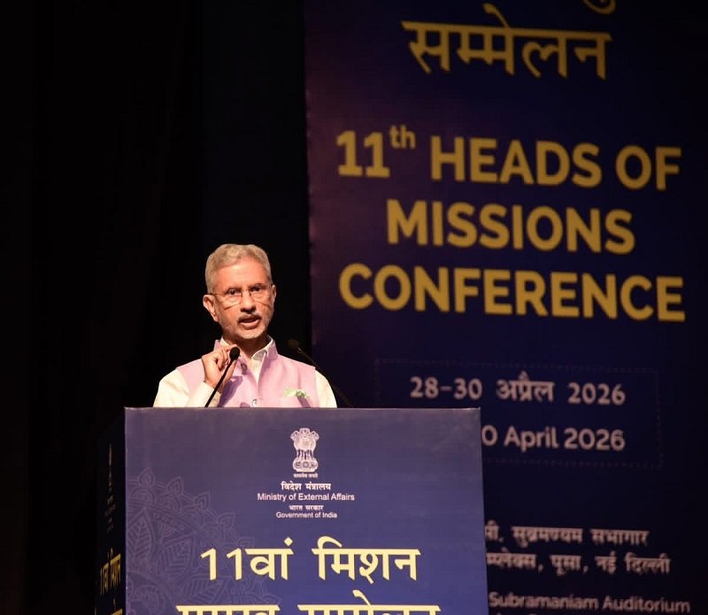 Dr. S. Jaishankar, Minister of External Affairs addressing India’s High Commissioners, Ambassadors and senior MEA officials at the 11th Heads of Missions Conference in New Delhi during 28-30 April 2026.
