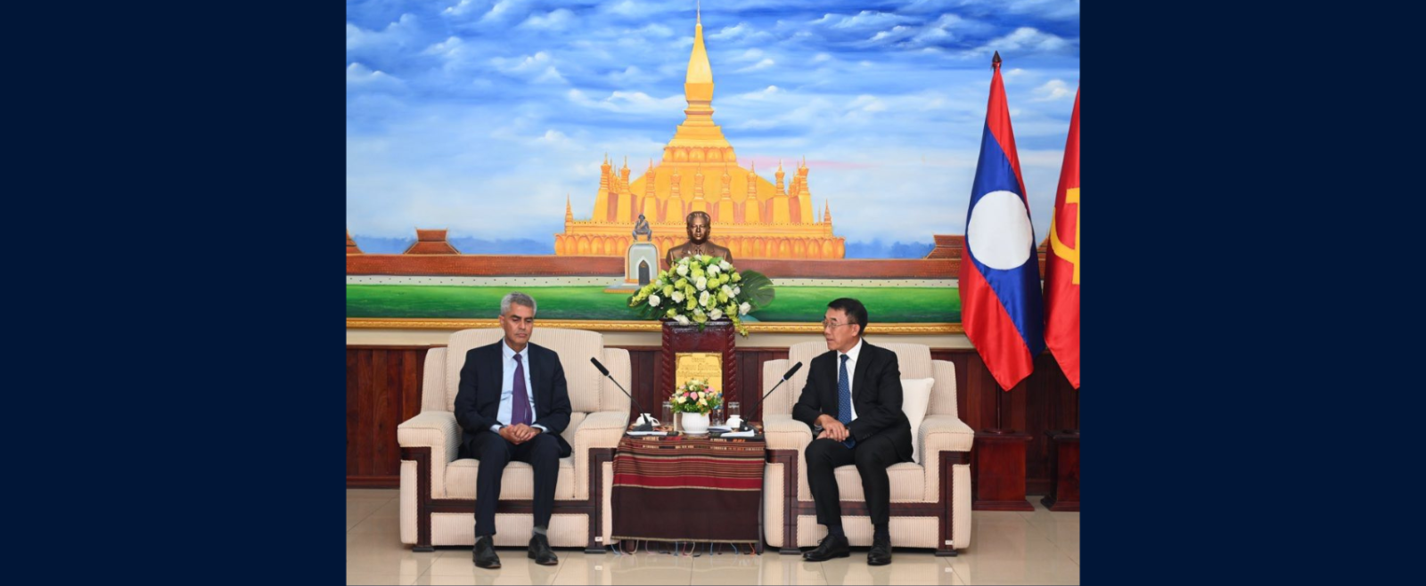 Ambassador Yogeshwar Sangwan met H.E. Bounleua Phandanouvong, Chairman of the Committee for External Relations of the Central Committee and discussed enhancing bilateral relations between  India and laos.