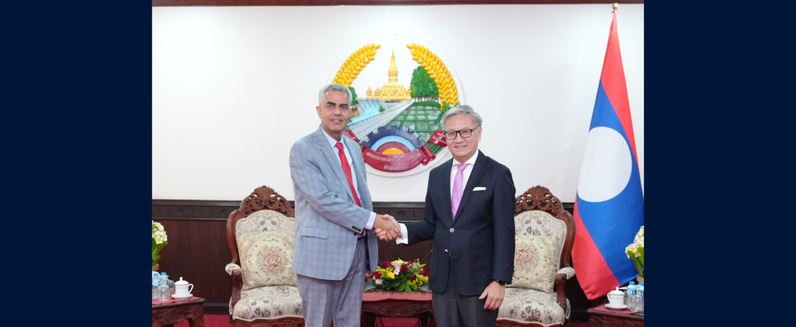 Ambassador Yogeshwar Sangwan met H.E. Mr Thongsavanh Phomvihane, Deputy Prime Minister and Foreign Minister and discussed strengthening bilateral relations between  India and laos.