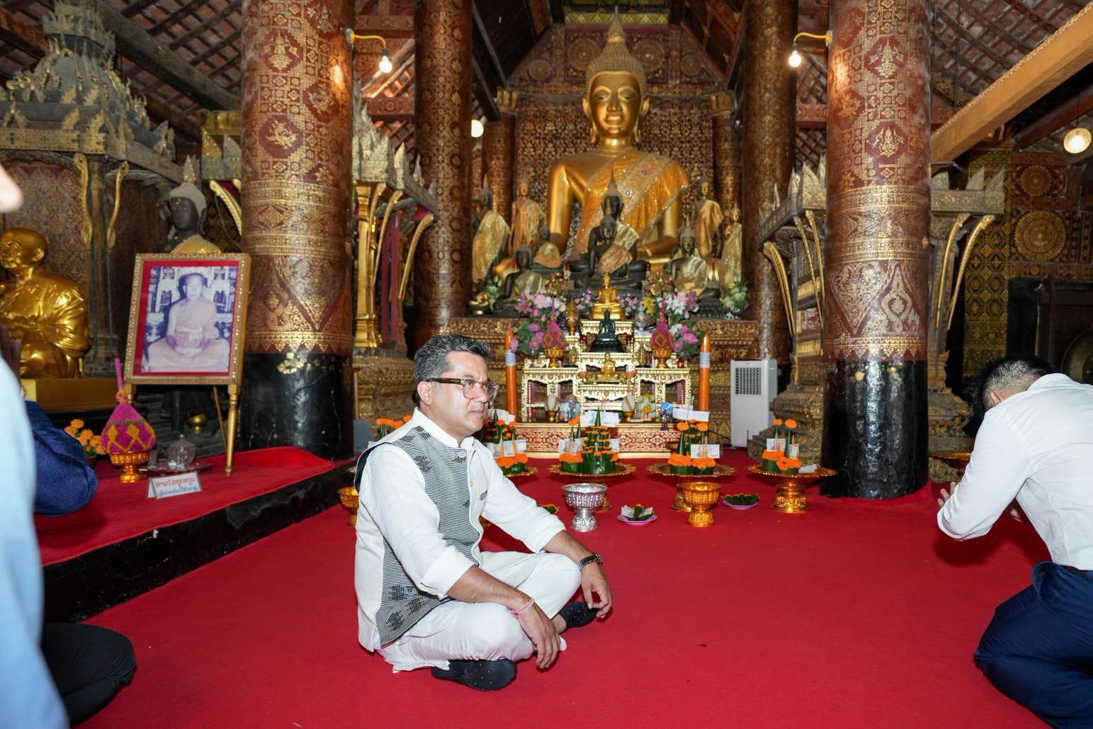 Hon’ble Minister of State for External Affairs & Textiles, Shri Pabitra Margherita, paid my respects at the holy Bodhi Tree gifted by India that is flourishing at Mount Phousi, the heart of Luang Prabang. Upgradation of area under India’s Quick Impact Project initiative preserves and promotes our shared civilizational heritage at this historic city that is visited by millions.