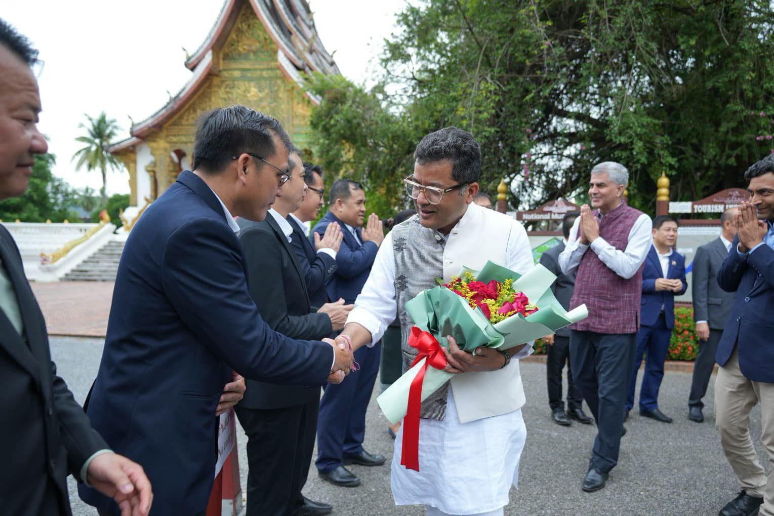Hon’ble Minister of State for External Affairs & Textiles, Shri Pabitra Margherita, delighted to visit the UNESCO World Heritage City of Luang Prabang and witness GoI-funded Quick Impact Projects preserving our shared heritage, promoting tourism and benefiting communities at the grassroots. Witnessed the signing of the MoU between India and Vientiane for the conservation and restoration of the mural paintings at Wat Pa Khae Temple, with GoI assistance, and unveiled a plaque marking the project. The Ramayana and Jataka themed paintings beautifully reflect the deep civilizational and cultural connect between India and Vientiane