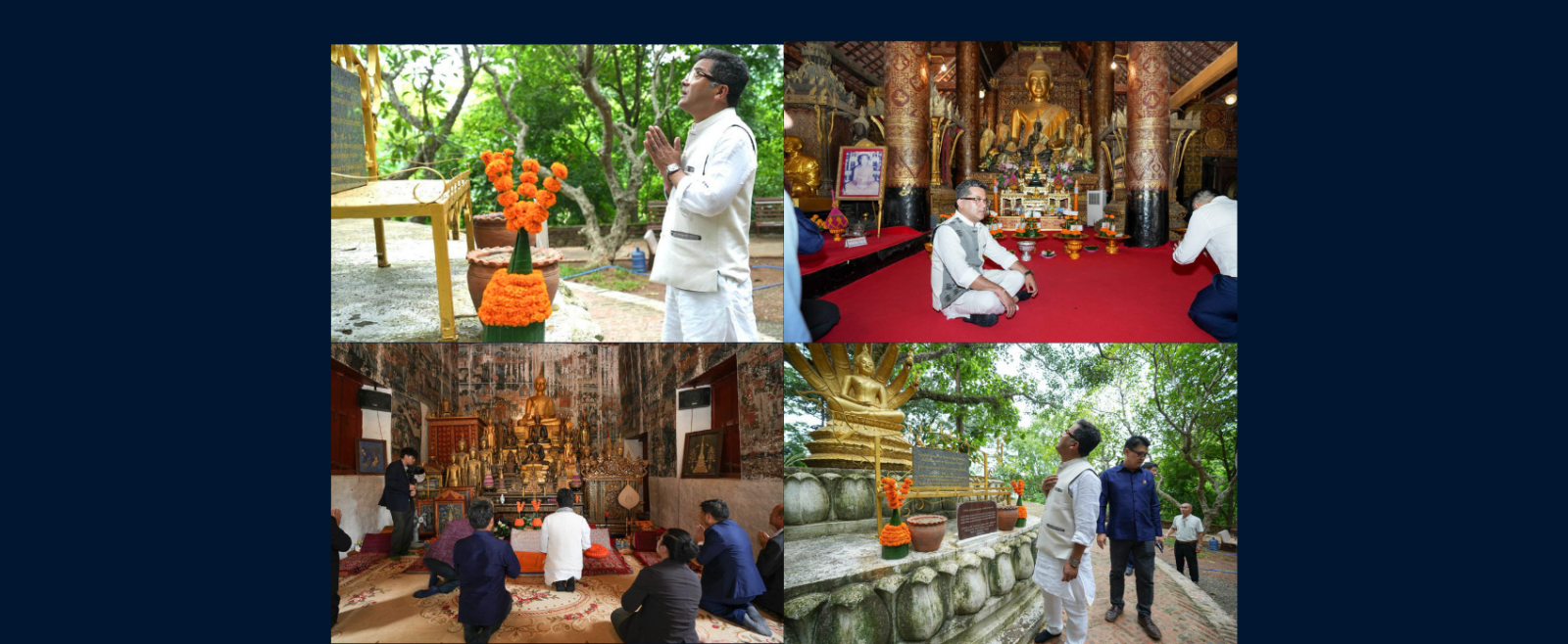 Hon’ble Minister of State for External Affairs & Textiles, Shri Pabitra Margherita, paid my respects at the holy Bodhi Tree gifted by India that is flourishing at Mount Phousi, the heart of Luang Prabang. Upgradation of area under India’s Quick Impact Project initiative preserves and promotes our shared civilizational heritage at this historic city that is visited by millions.
