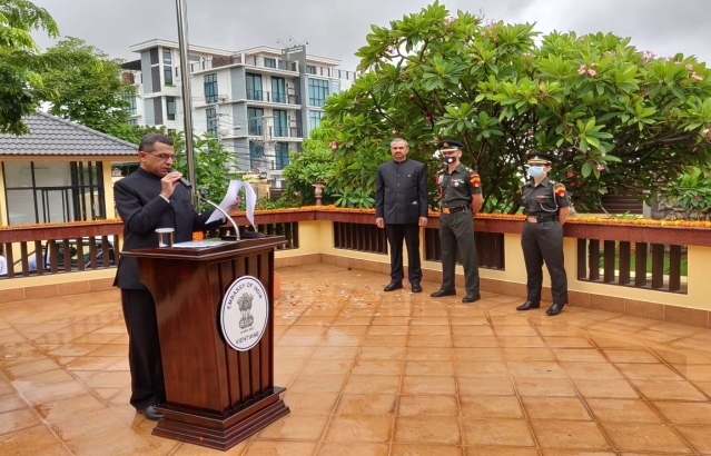 Celebrations of 74th Independence Day of India at Embassy of India, Vientiane