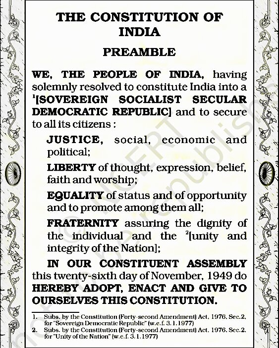 Preamble of the Constitution of India