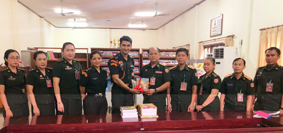 Embassy gifted books to library of Kaysone Phomvihane Academy of Defence to encourage students and faculty to read about Indian culture.