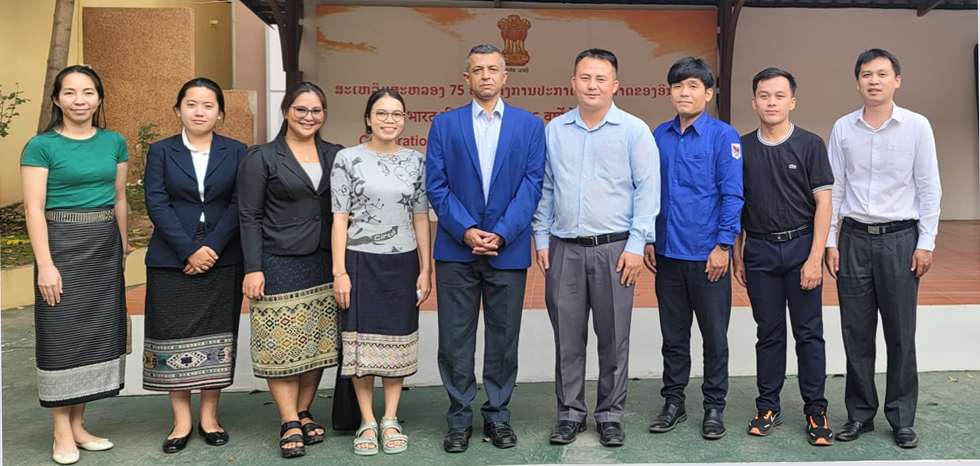 Amb Dinkar Asthana welcomed Lao delegates going to participate in 4th edition of ASEAN-India Youth Summit in Hyderabad from 12-16 February 2023 organized by India Foundation, an independent research center in collaboration with Ministry of External Affairs, Government of India & ASEAN Secretariat.