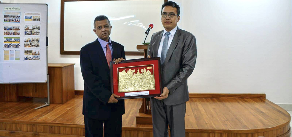 Baci Ceremony for Amb Dinkar Asthana organized at Lao-India Entrepreneurship Development Center to bid him farewell. Dr. Sourioudong Sundara, Deputy Minister of Education and Sports of Laos attended the ceremony and wished the Ambassador success for his future