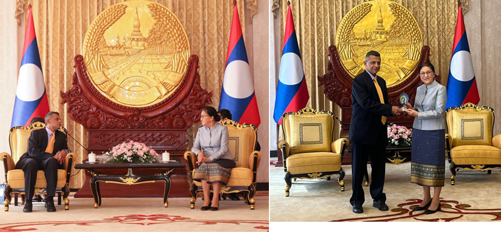 Ambassador Dinkar Asthana paid farewell call on Her Excellency Pany Yathotu Bounthing, Vice President of Lao PDR on 20 February 2023