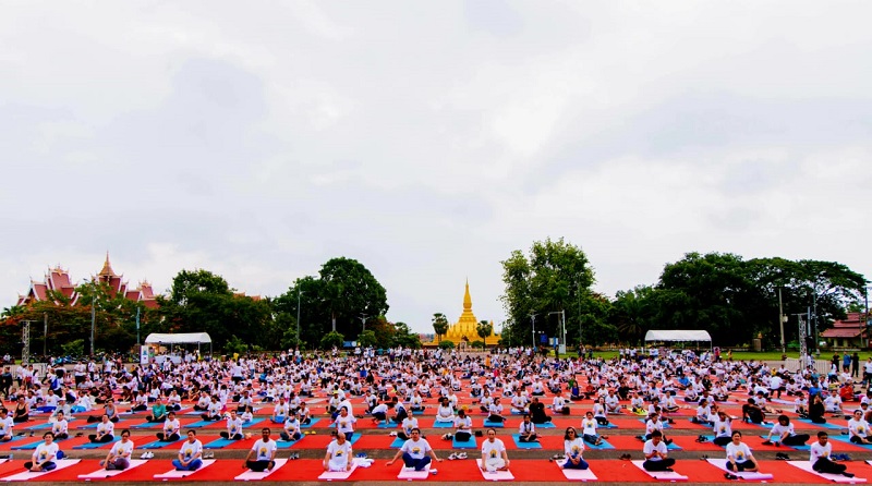 Commemoration of 9th International Day of Yoga in Lao P.D.R.