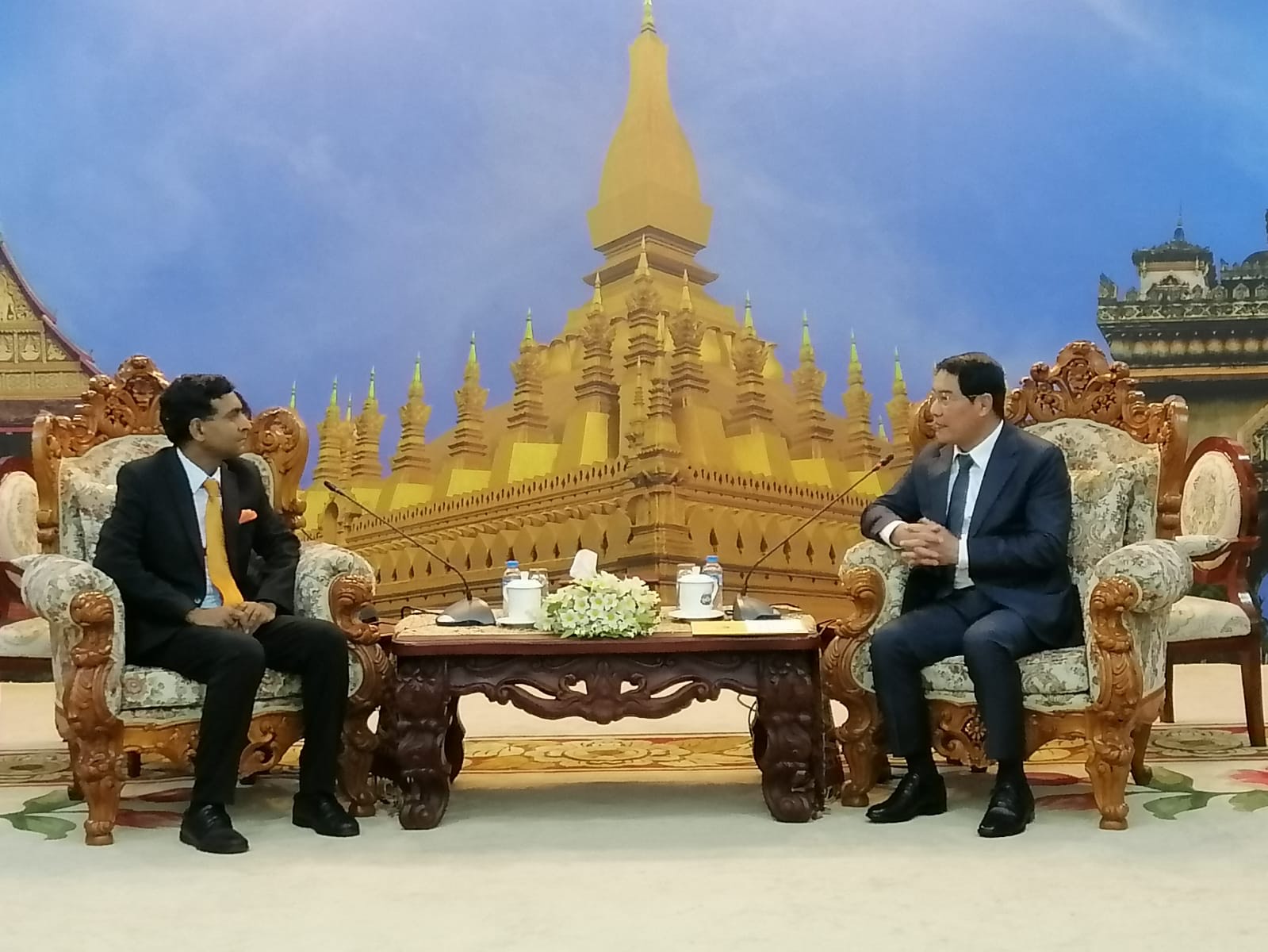 Ambassador Prashant Agrawal paid a courtesy call on H.E. Dr. Atsaphangthong Siphandone, Governor, Vientiane Capital