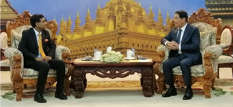 Ambassador Prashant Agrawal paid a courtesy call on H.E. Dr. Atsaphangthong Siphandone, Governor, Vientiane Capital