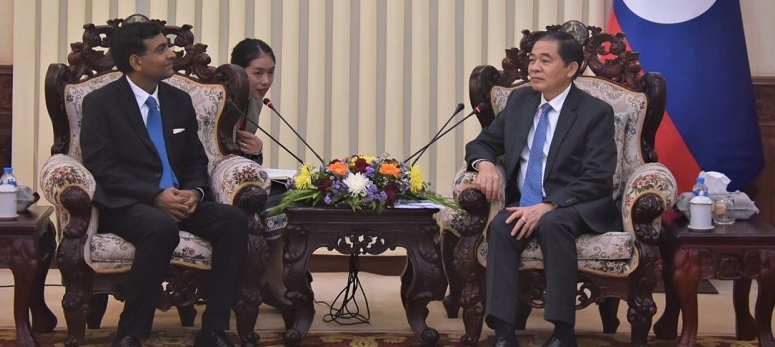 Ambassador called on H.E. Dr. Khampheng Saysompheng, Minister in Prime Minister's office