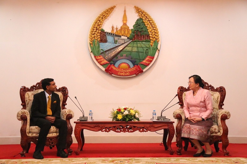 Ambassador paid a courtesy call on H.E. Mrs. Khemmani Pholsena, Head of the President’s Office, Lao PDR