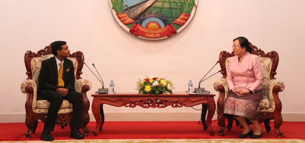 Ambassador paid a courtesy call on H.E. Mrs. Khemmani Pholsena, Head of the President’s Office, Lao PDR