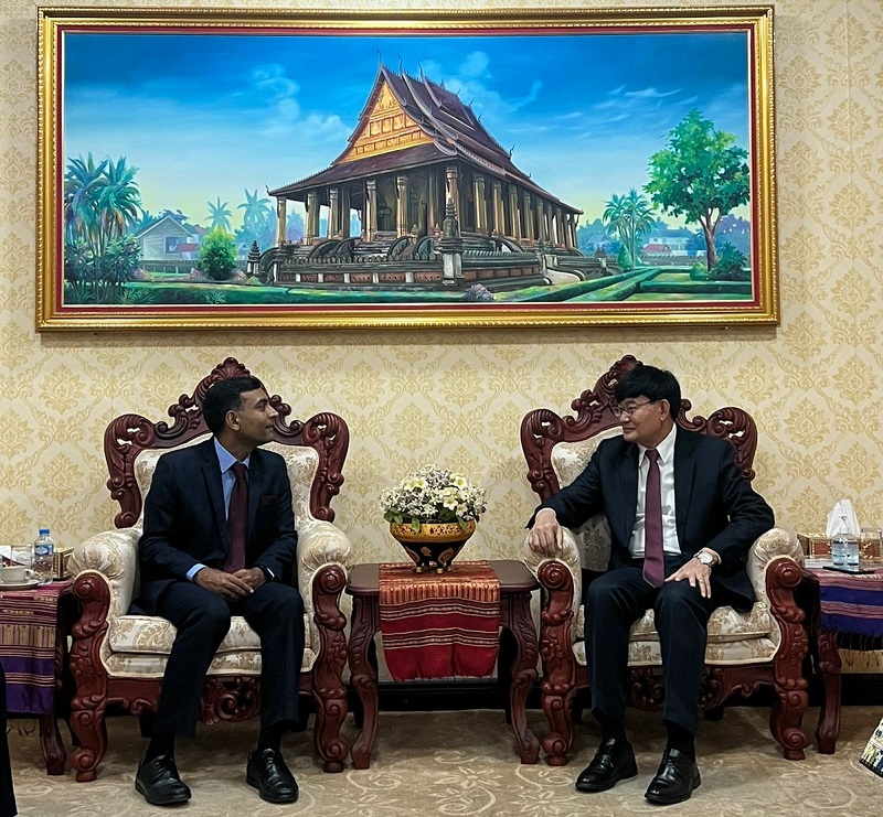 Ambassador Prashant Agrawal paid a courtesy call on Minister of Education and Sports H.E. Assoc. Prof. Phouth Simmalavong