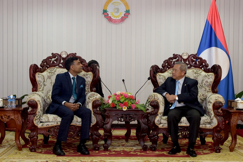 Ambassador paid a courtesy call on Minister of Technology and Communications H.E. Mr Boviengkham Vongdara