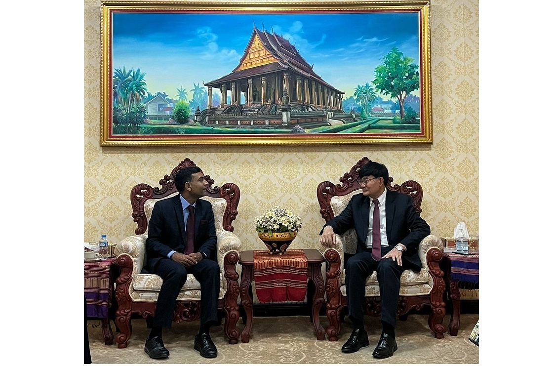 Ambassador Prashant Agrawal paid a courtesy call on Minister of Education and Sports H.E. Assoc. Prof. Phouth Simmalavong