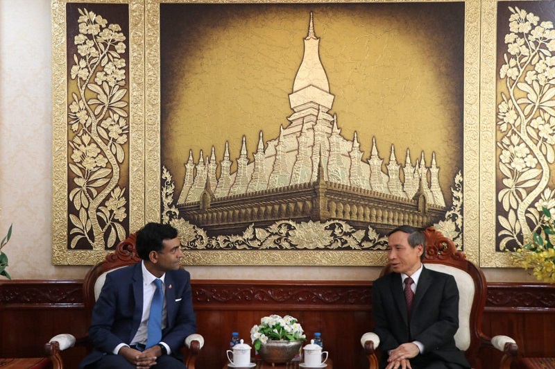 Business delegates from Indian Chamber of Commerce(ICC) belonging to the mining, minerals and power sectors called on HE Thongphat Inthavong, Deputy Minister of Energy and Mines, Lao PDR