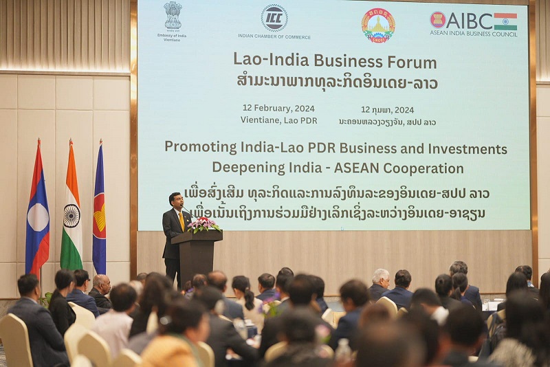 India-Lao Business Forum held in Vientiane on 12 February 2024