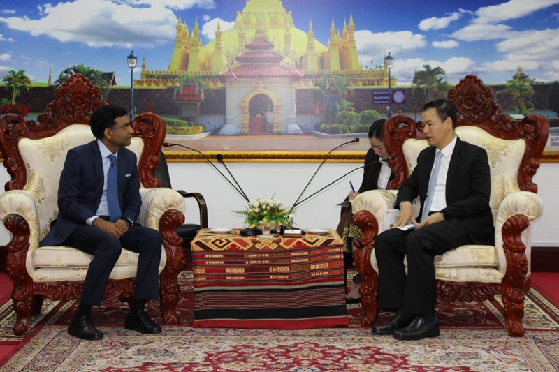 Ambassador Prashant Agrawal called on Minister of Industry and Commerce of Lao PDR H.E. Malaithong Kommasith
