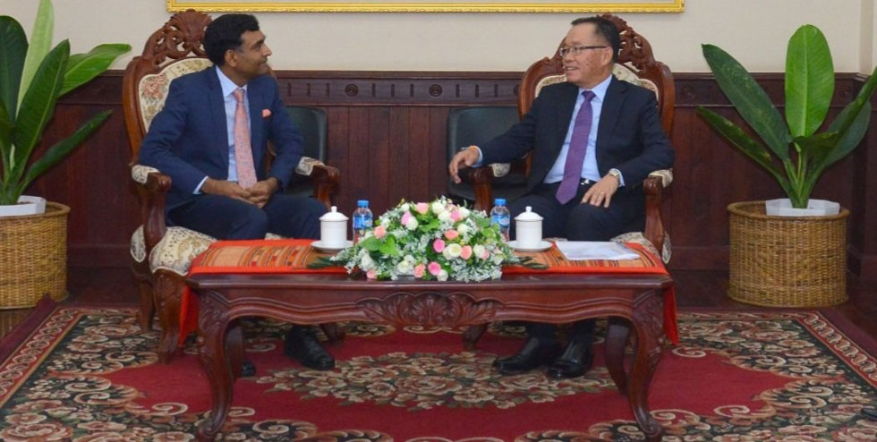 Amb. Prashant Agrawal called upon H.E. Mr. Thongphan Savanphet, Vice Foreign Minister and Laos' ASEAN SOM Leader